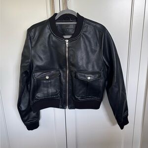 Blank NYC Black Bomber Jacket